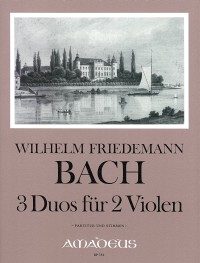 BP 0784 • BACH W.F. 3 Duos für 2 Violen - Part.u.St.