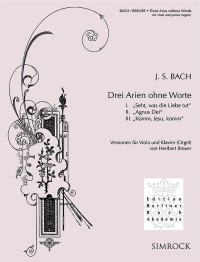 EE 5409 • BACH - Drei Arien ohne Worte - Partitur und Stimme