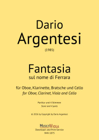 M4V-1075 &bull; ARGENTESI - Fantasia sul nome di Ferrara - Partitu